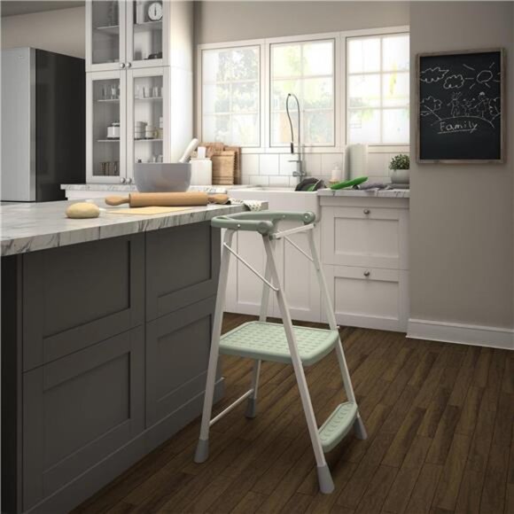 2-Step Kitchen Stepper™ Adult Folding Step Stool, Kids Folding (Steel/Resin) - Picture 2 of 7